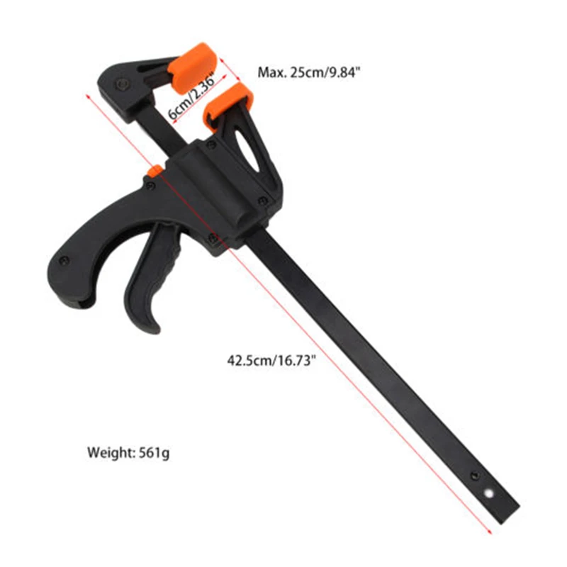 

1Pc 4-12 Working Bar F Clamp Grip Ratchet Release Squeeze DIY Hand Gadget Kits