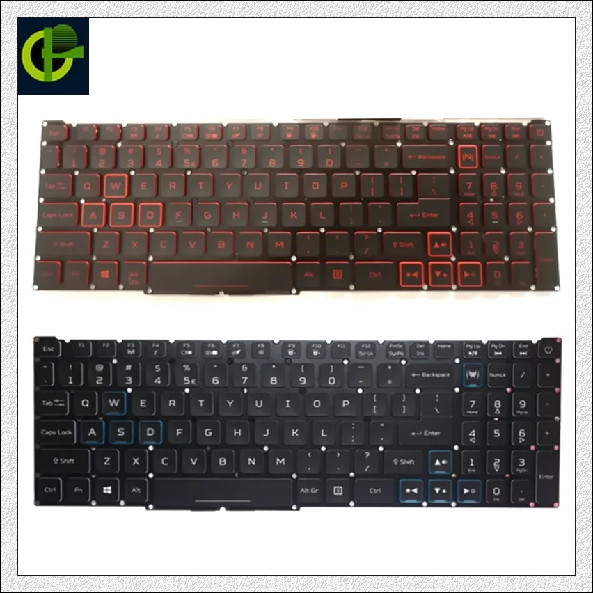 

English Backlit Keyboard for Acer Nitro5 Nitro 5 7 AN517-51 AN517-52 AN515-43 N17 N17PG0-K1 N715-52 US