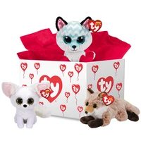 15cm ty beanie glitter eyes plush animal doll fox plush random kawaii mysterious surprise lucky bag soft stuffed toys gift