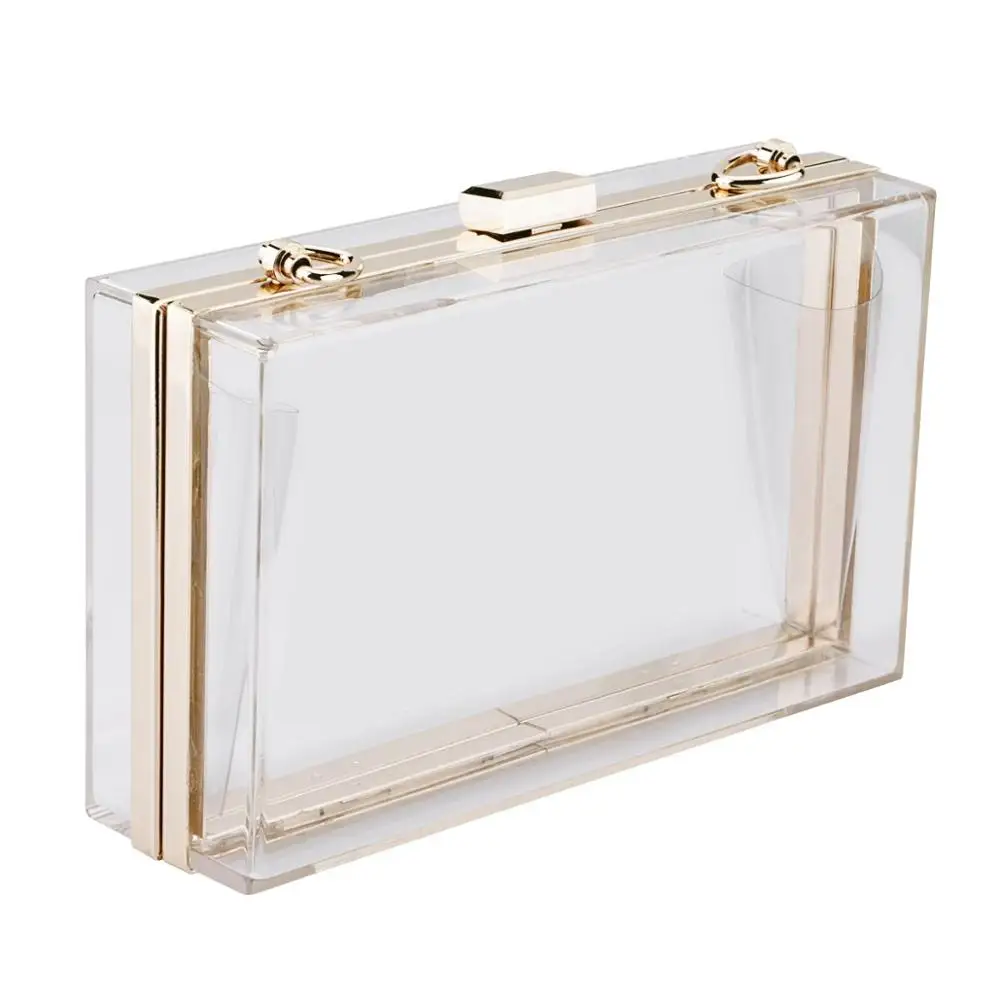 Милый прозрачный кошелек сумка акриловая прямоугольная Сумочка для