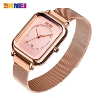 2020 skmei fashion curved shap mirror design women quartz watch female wristwatch relogio feminino ladies wristwatches 9207