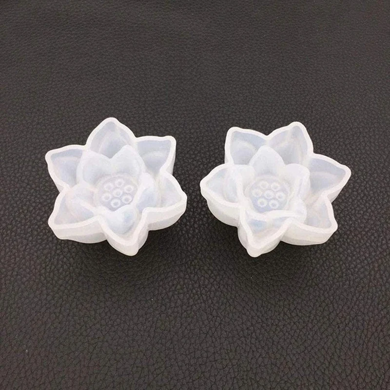 

6 Pcs Lotus Resin Mold 3D Flower Epoxy Resin Molds for Table Jewelry Casting Molds Silicone Resin Handmade Craft Tools