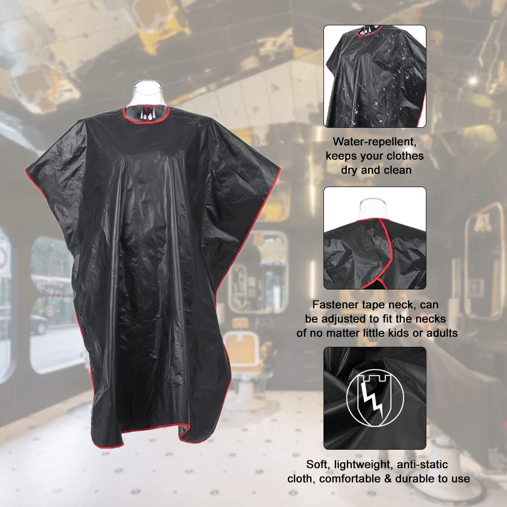 Черный парикмахерский Фартук водонепроницаемый регулируемый шейный салонная