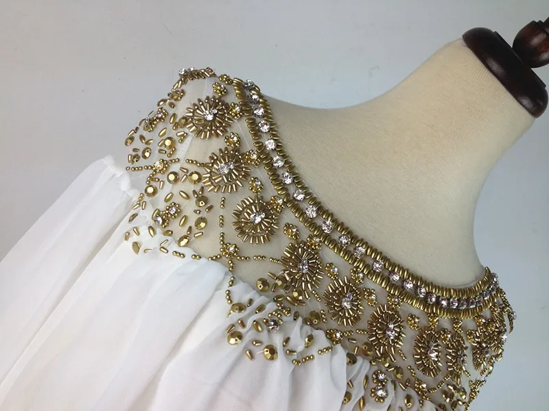 Новое мусульманское abaya платье турецкое женская одежда тяжелое бисерное шифоновое исламское мусульманское платье с длинным рукавом платье арабское марокканское