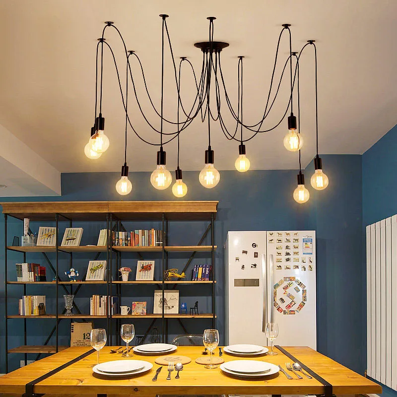 Светодиодный кухонный светильник в стиле ретро с пауком для гостиной
