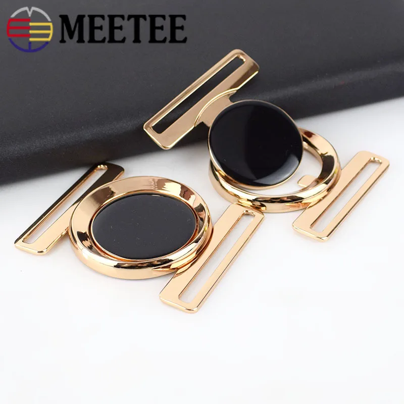 Meetee 2/4 шт 50 мм сплав круглый ремень пряжка для женщин и мужчин ремесло украшения