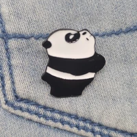 enamel pins cute custom panda brooches bag clothes lapel pin badge cartoon animal jewelry gift