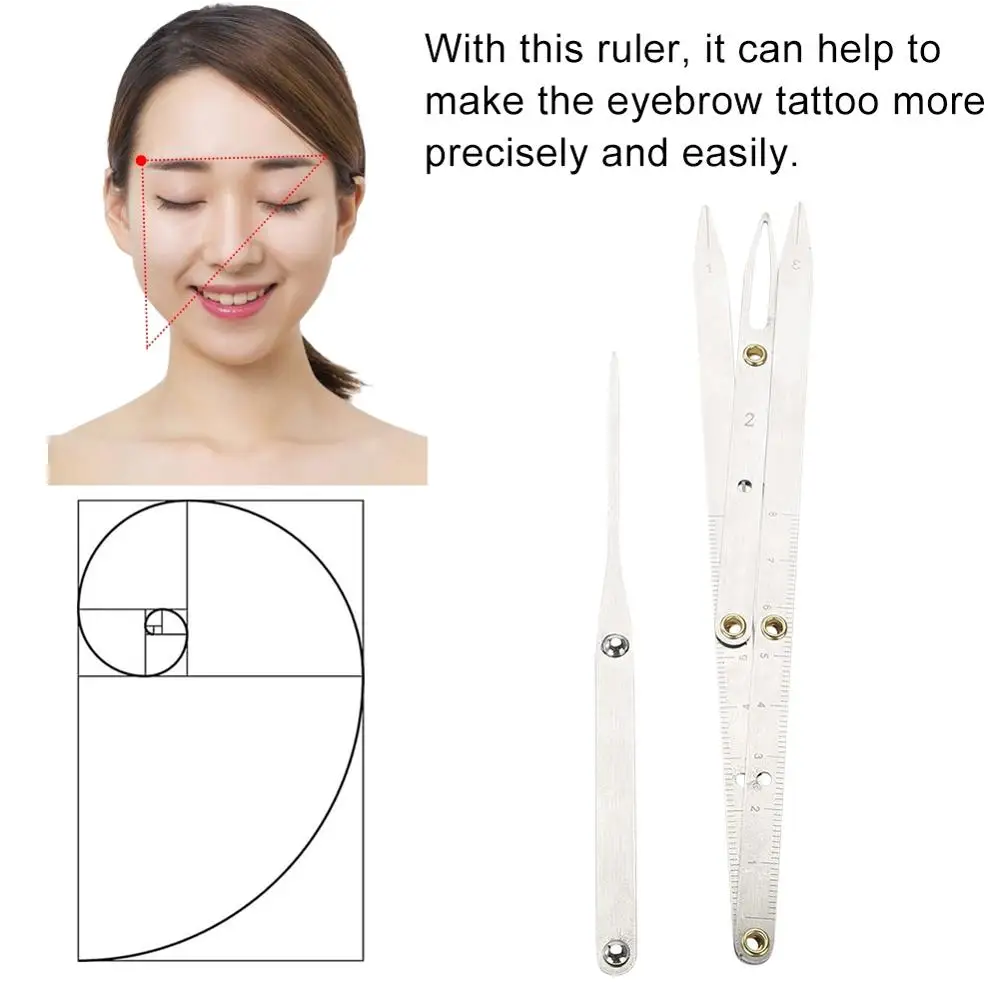 Золотистые Штангенциркули из нержавеющей стали для микроблейдинга