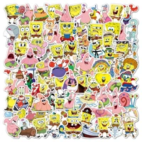 100pcs spongebobs anime cartoon graffiti stickers kawaii decoration manual photo album scrapbook diy stationery school stickers
