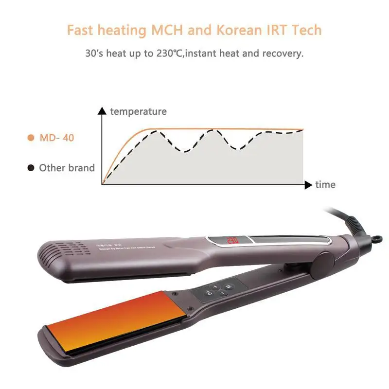 Инфракрасный выпрямитель для волос салонный класс 450F ЖК дисплей