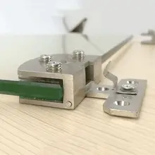 2PCS No Drilling Heavy Duty Clamp Hinge Zinc Alloy Wine Cabinet Glass Door Hinges Hardware Furniture Accessories