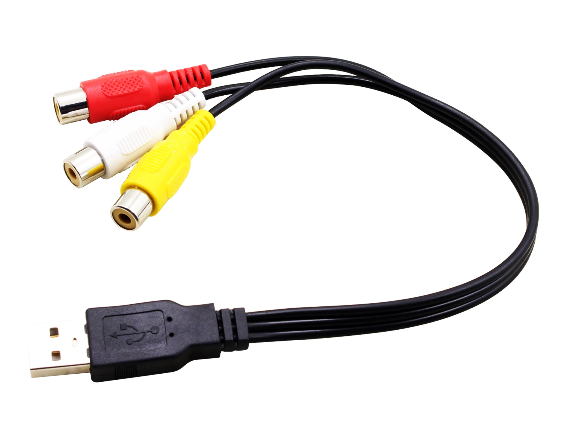 Кабель преобразователь с USB штекера на 3 RCA 3rca RGB Разъем для HD TV c35|Кабели