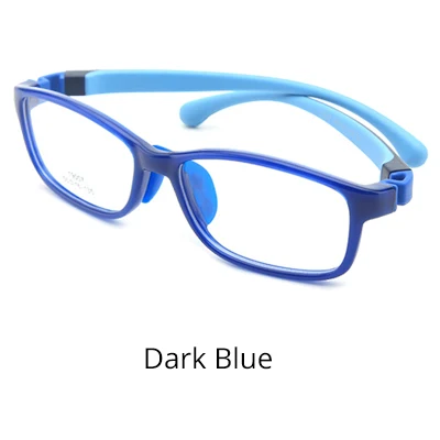 Dark Blue Ralferty качественная рамка для детских очков для класса, корректирующие очки при близорукости, Детские квадратные съемные оправы для очков K19007 - Цвет оправы: Dark Blue