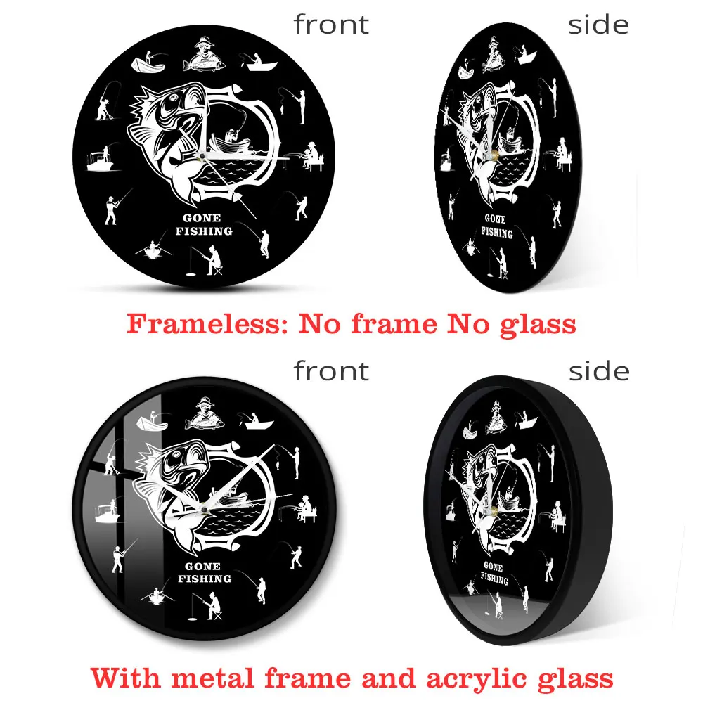 Современные настенные часы с изображением рыбаков рыбаков|Настенные часы| |