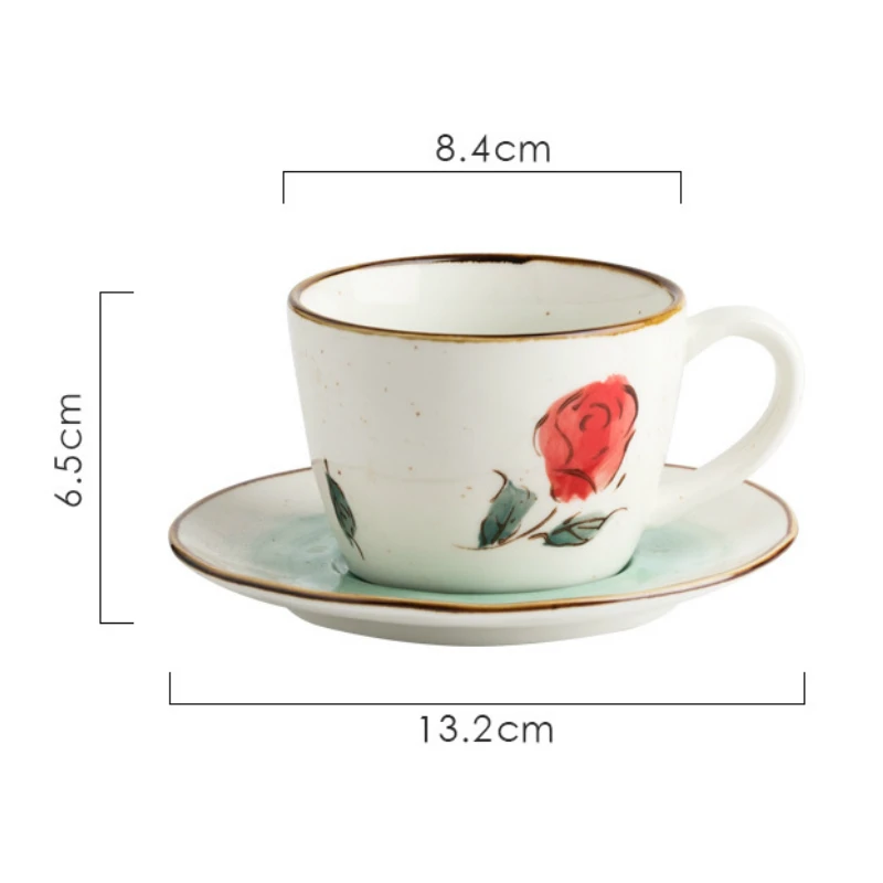 180 мл японская керамическая кофейная чашка и блюдца ручная роспись ретро
