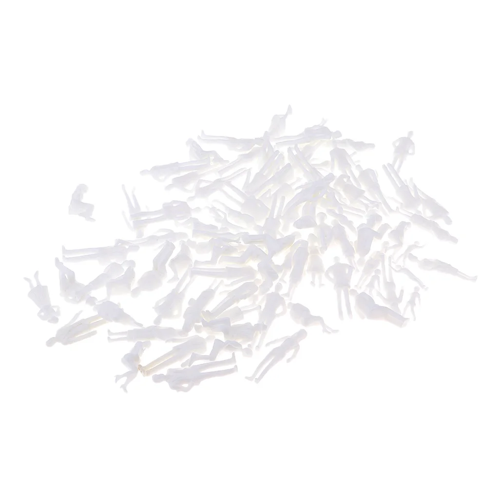 

20 Pack 76mm Miniature Unpainted Seated People Model Action Figure Scene