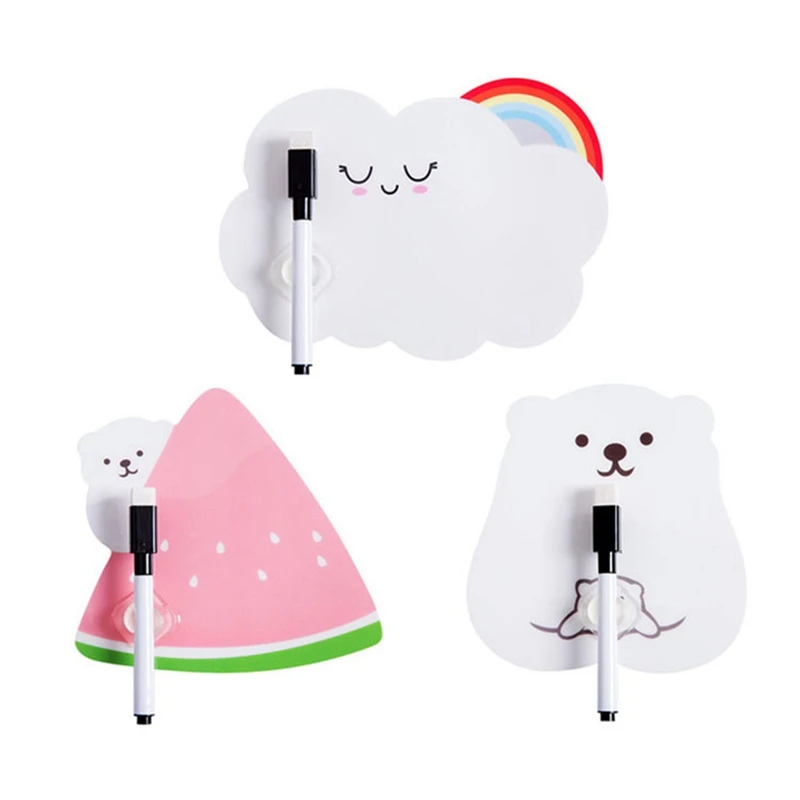 2 шт./компл. Мультяшные магниты на холодильник с ручкой перезаписываемая доска