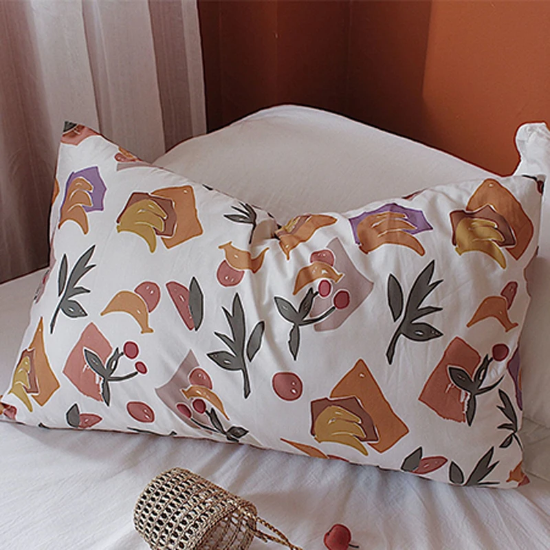 

Floral Pillow Case with Envelope Closure Korean Flower Sleeping Bed Pillowcases Decorative Pillow Covers for Bedroom Home Hotel