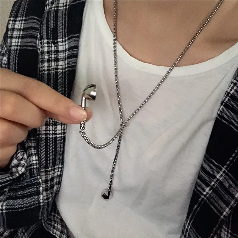 Модные индивидуальные наушники в стиле ретро с холодным ветром ожерелье хип-хоп