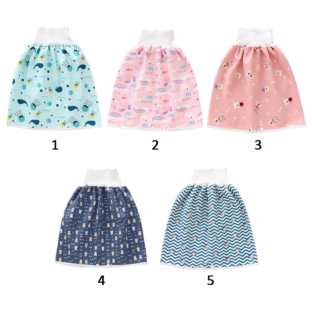 Герметичная хлопковая комбинированная моющаяся Водонепроницаемая детская юбка