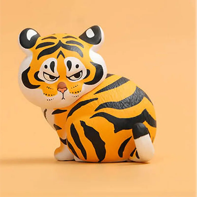 

Оригинальная коробка Mystery, милая серия Fat Tiger, глухая коробка, игрушки для рабочего стола, модель, подтверждение стиля Kawaii, аниме, фигурка, Под...