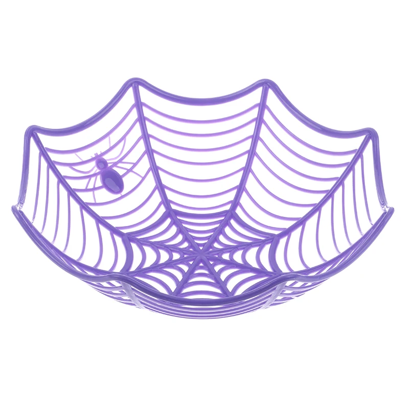 Хэллоуин Паук Паутина конфеты Корзина черный оранжевый чаша пластиковая коробка