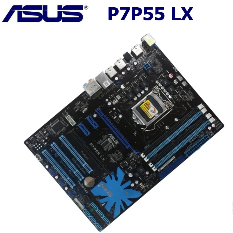 Разъем LGA 1156 для ASUS P7P55 LX материнская плата настольного компьютера P55 LGA1156 i3 i5 i7 DDR3 16