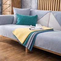 chenille sofa cover four seasons non slip couch cushion fashion solid color sofa cover for living room home decoration
