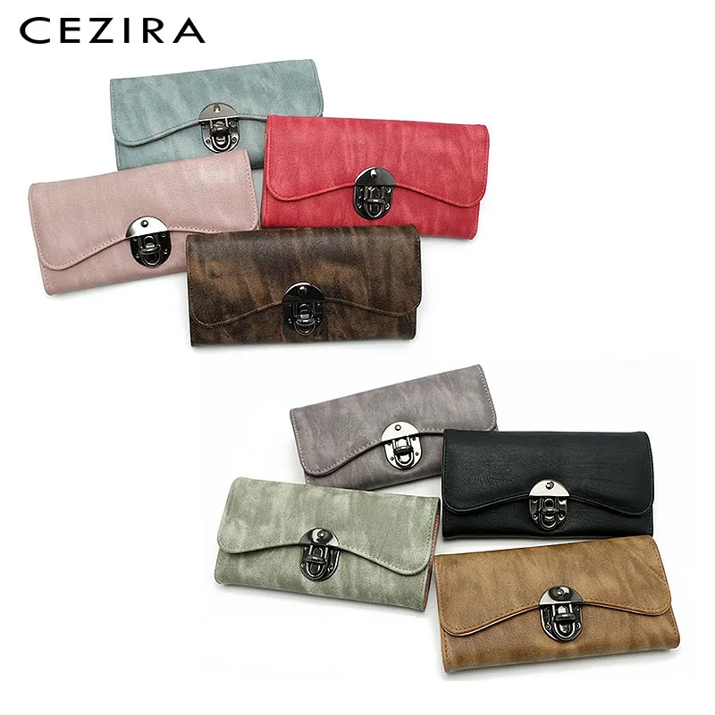 Женский Длинный кошелек CEZIRA вместительный с отделением для карт из