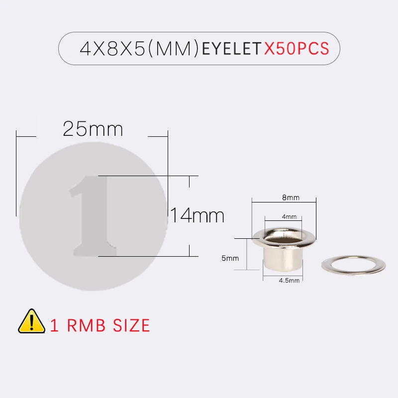 

DIY 4mm Metal Eyelets Hollow rivet Advertising Grommets Buttonhole Canvas thickened hole button Tarpaulin buckle