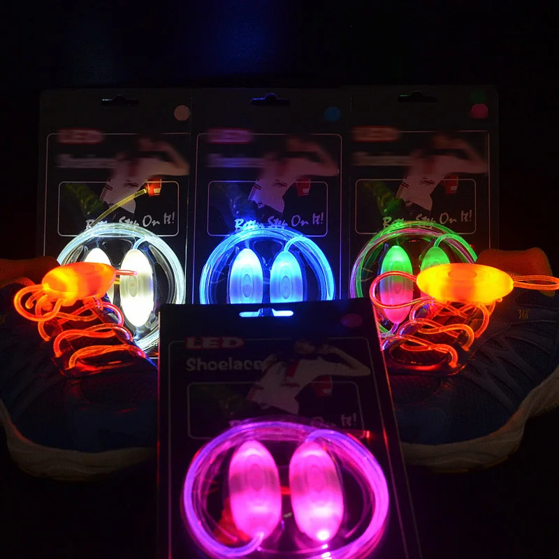1 пара плоские шнурки для обуви ремешок светящиеся струны в форме oive светлые