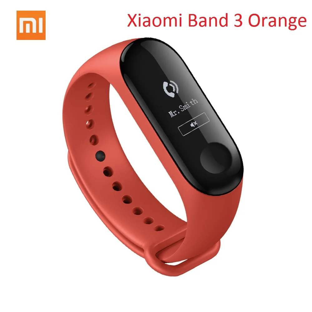 Xiaomi mi Band 4 mi band 4 mi Band 3 умный Браслет фитнес-браслет трекер пульсометр часы с функцией BT mi Band 4 3 Smartband - Цвет: MiBand 3 Orange