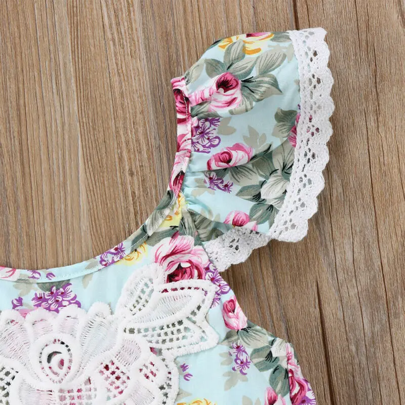 Summer Cute Baby Kid Girl Dress Toddler Princess Party Floral Print Tutu Dresses | Детская одежда и обувь