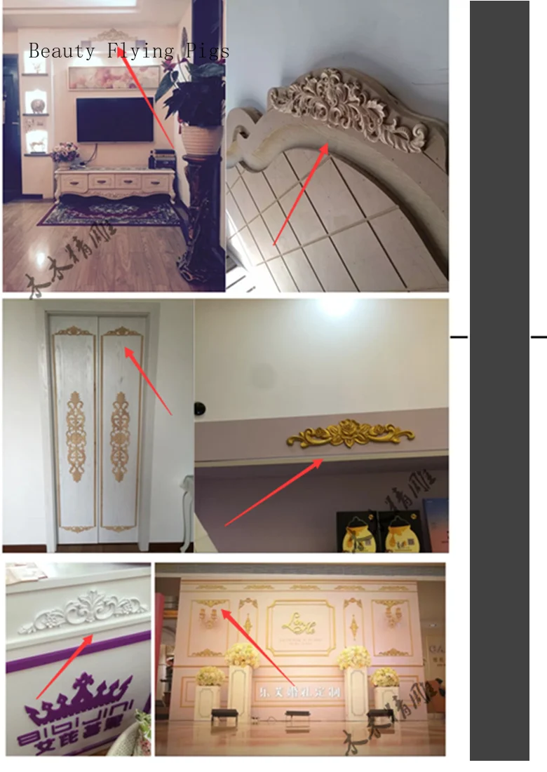 Прямая поставка Классическая резьба по дереву цветок из цельного дерева угловой