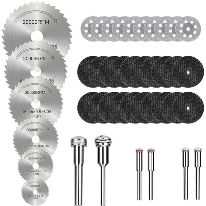 

HSS Circular Saw Blades Mandrel Set Woodworking Diamond Cutting Discs for Wood