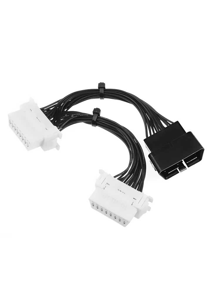 Высококачественный 16-контактный разветвитель OBD2 OBDii удлинитель с одного штекера