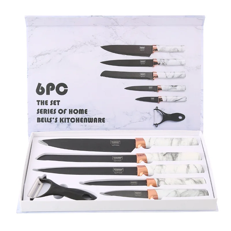 

Набор ножей из нержавеющей стали, кухонный нож, бытовой поварской нож, острый нож для нарезки, многофункциональный нож