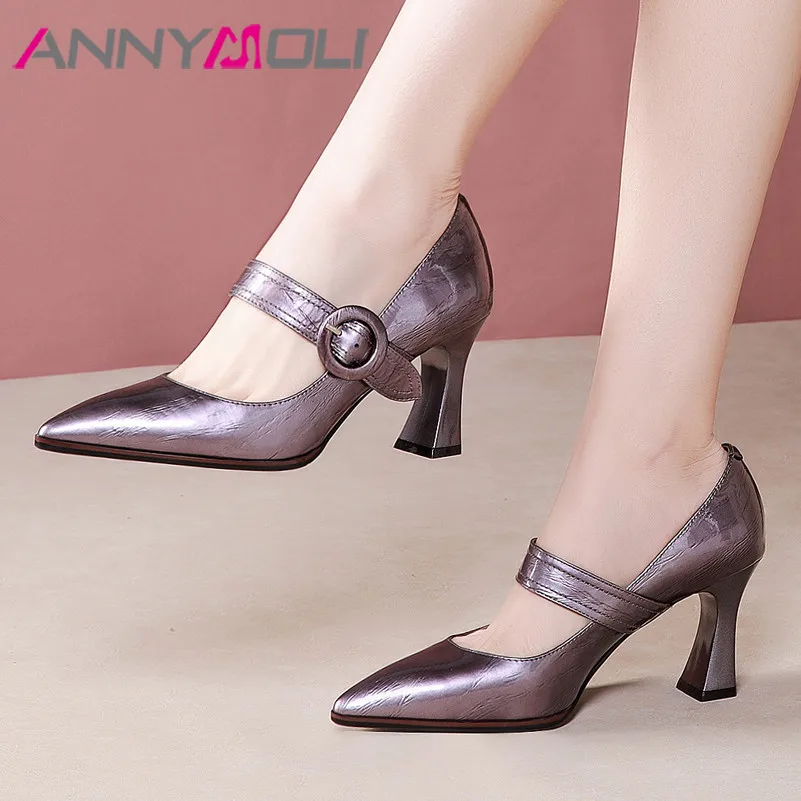 Meotina/женские туфли лодочки на высоком каблуке из натуральной кожи в необычном