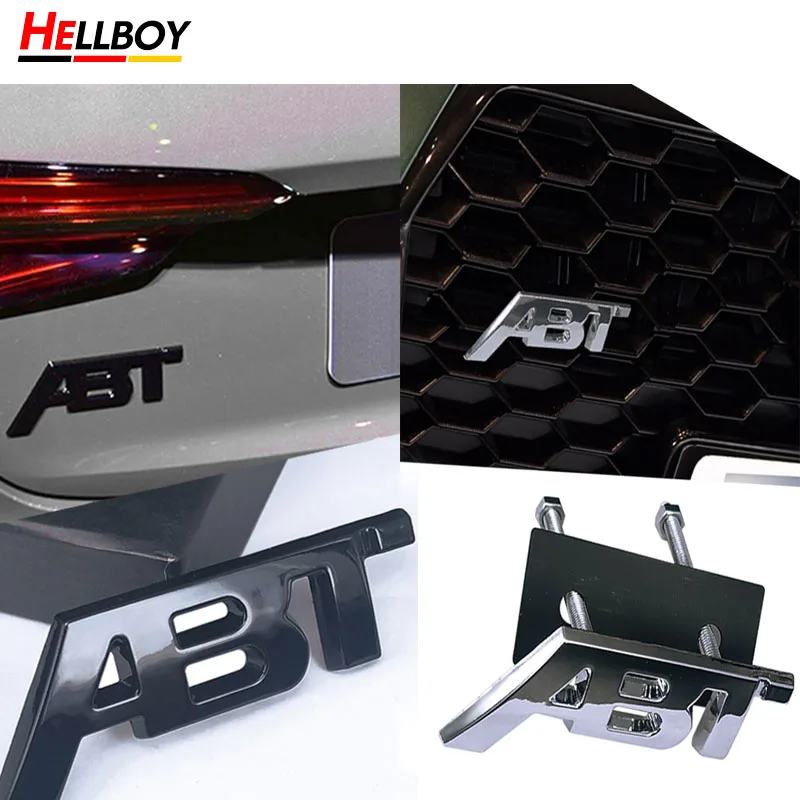 

ABT Car Grille Trunk Trim Badge Sticker For Audi Q3 Q5 Q7 A1 A3 A4 A5 A6 A7 A8 RS3 RS4 RS5 Sline VW Golf 6 7 Mk6 MK7 Polo Passat