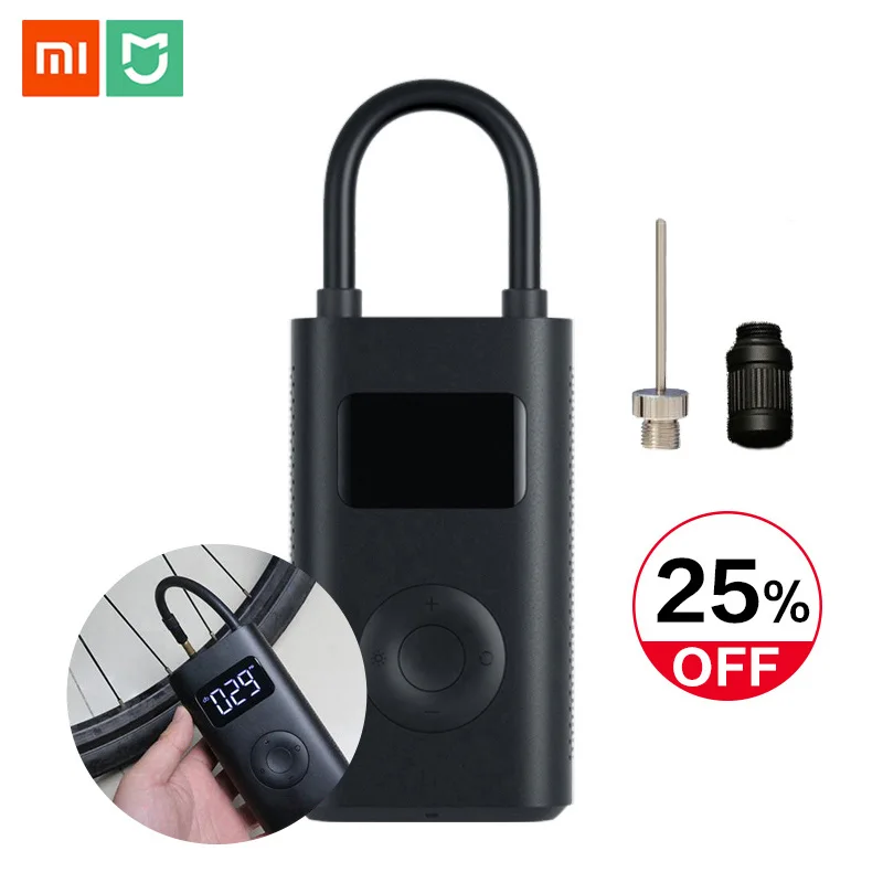 Электрический насос Mijia M365 Pro для накачивания шин умный цифровой датчик давления