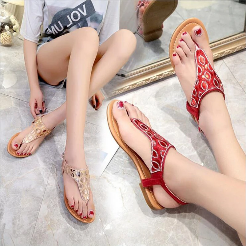 Лидер продаж летняя женская обувь 2020 модные сандалии с инкрустированными