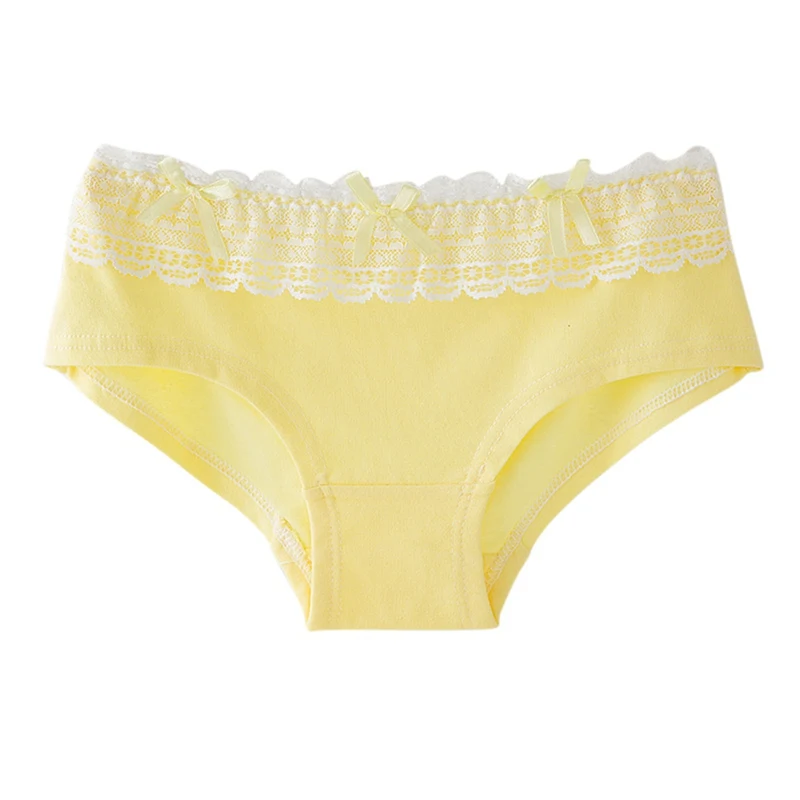 * 2019 милые трусики женские хлопковые кружевные трусы с бантом со средней посадкой