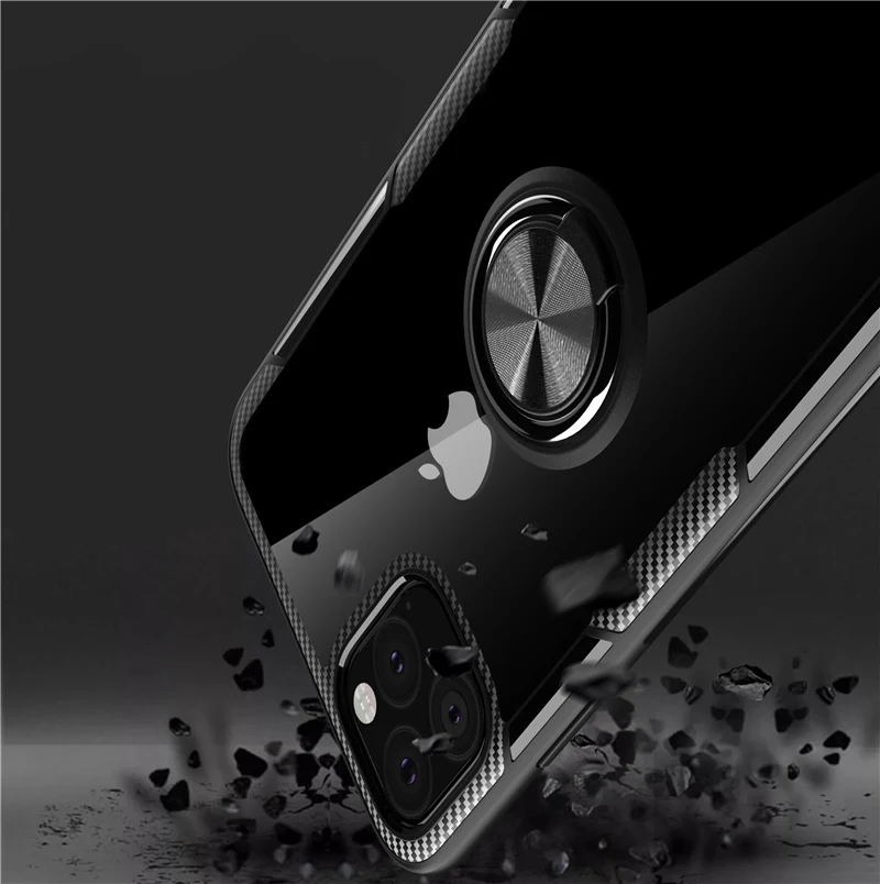 Transparent Acrylic Phone Case for iPhone 11 Pro max 2019 Silicone Edge Hard Clear Back Cover |