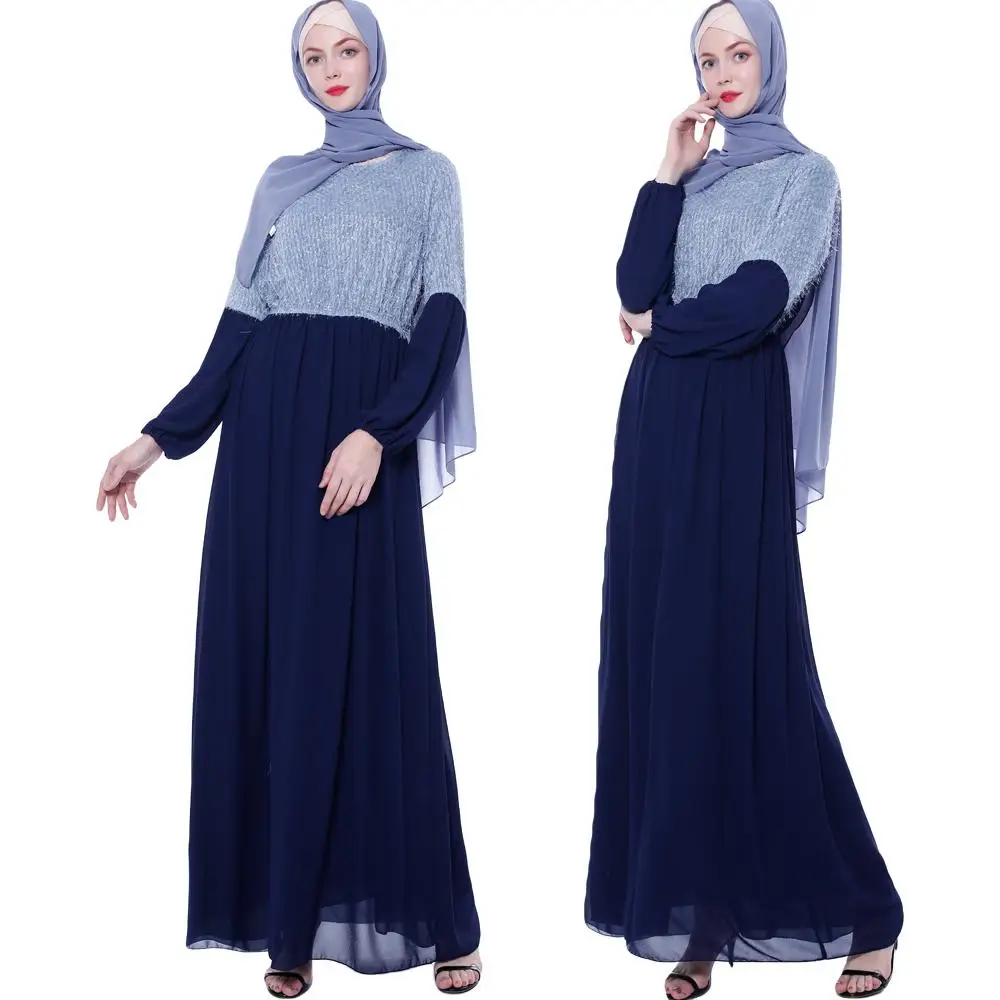 Исламская женская абайя длинная искусственная халата Jilbab Дубай винтажный кафтан