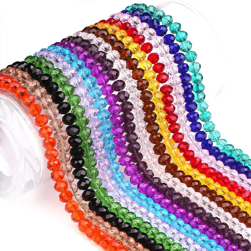 Круглые граненые стеклянные бусины Rondelle 3 мм свободные космические для