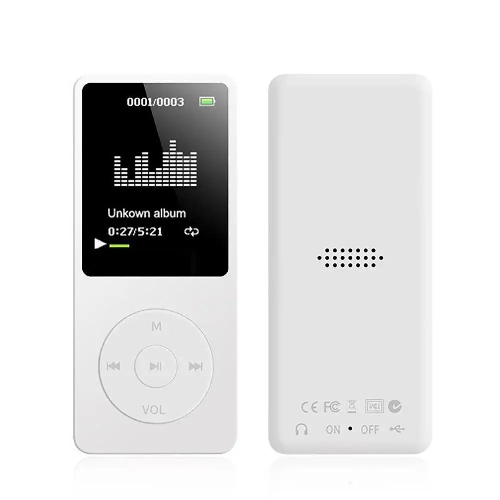 Белый Высокое качество 70 часов воспроизведения MP3 MP4 без потерь Звук Музыкальный плеер FM рекордер TF карта до 128 ГБ с мешком радио FM - Цвет: Белый