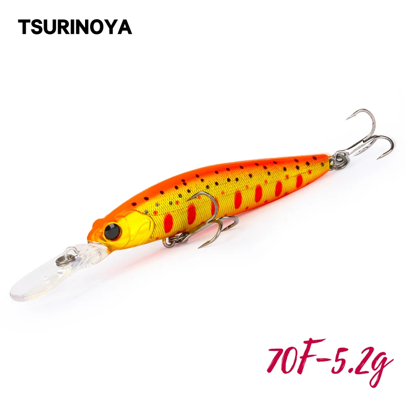 TSURINOYA плавающая гольян жесткая рыболовная приманка DW68 RANGER 70F 70 мм 5 2 г Jerkbait воблеры
