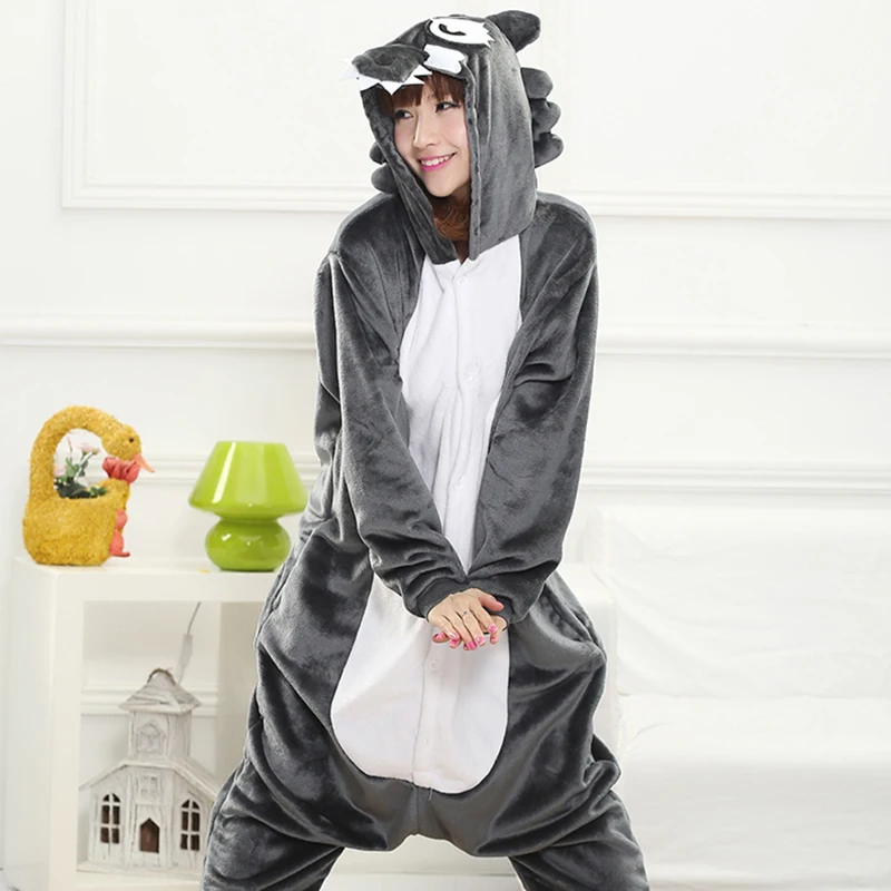

Adult Anime Kigurumi Onesies Cute Costume For Women Funny Flannel Warm Soft Animal Onepieces Sleepwear Home Cloths Girl
