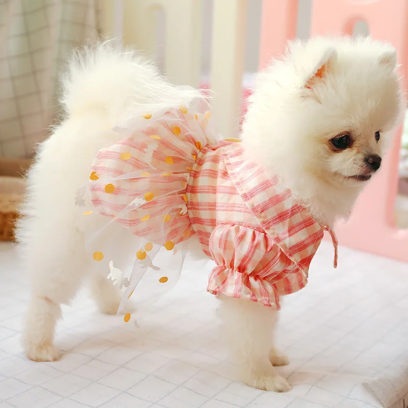

Summer Floral dog Princess Lace skirt Sweet puppy Cat Yorkies dress pets Clothes for Small dogs cats french bulldog clothing pug