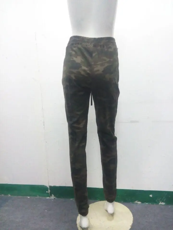 

New Style Autumn Fashion Women Camouflage Jeans Full Length Pencil Pants Zipper Skinny Causal Style Female Loose Jeans